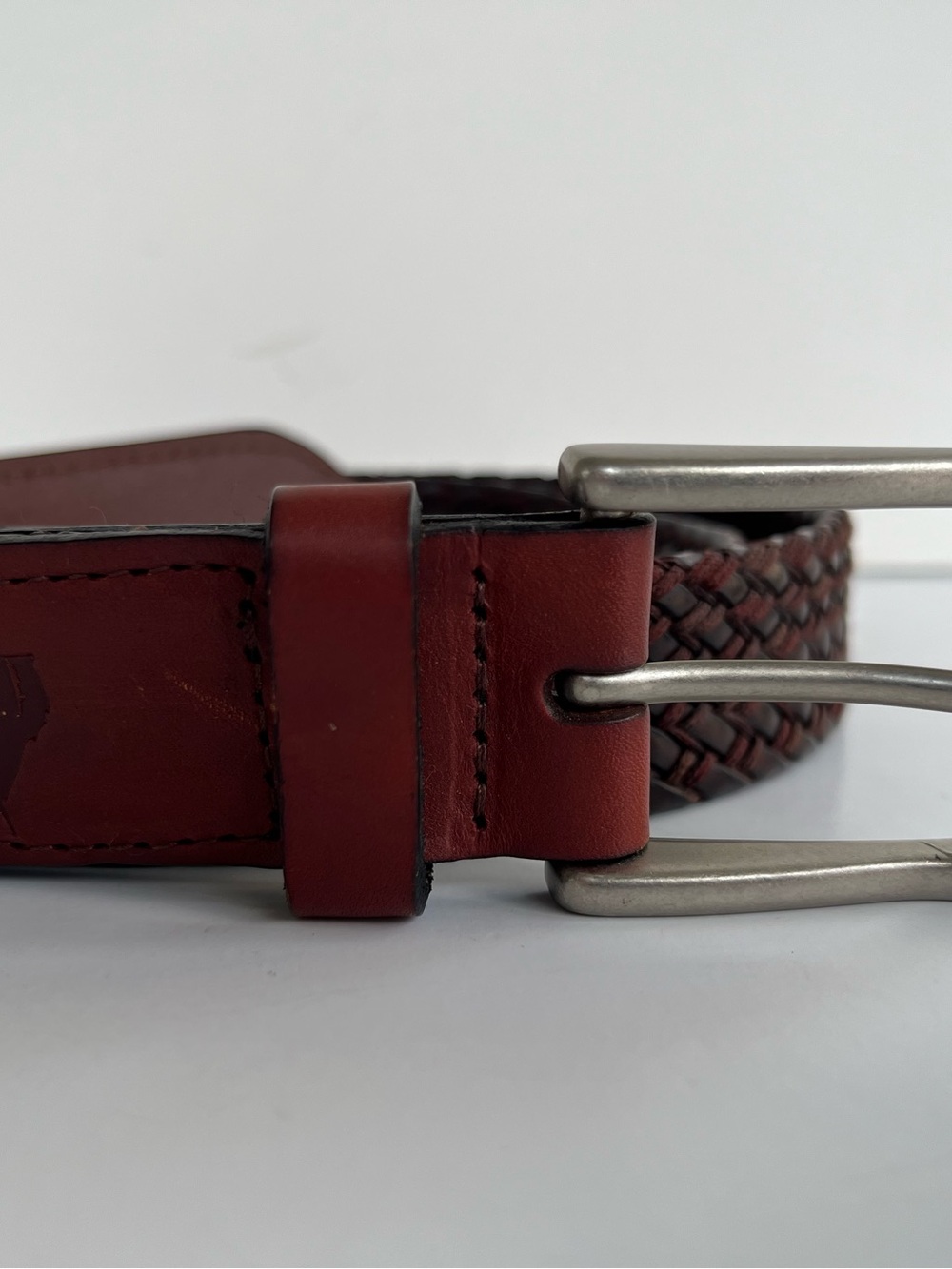 Tommy Bahama Woven Leather Belt- Size 40-Brown